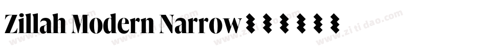Zillah Modern Narrow字体转换